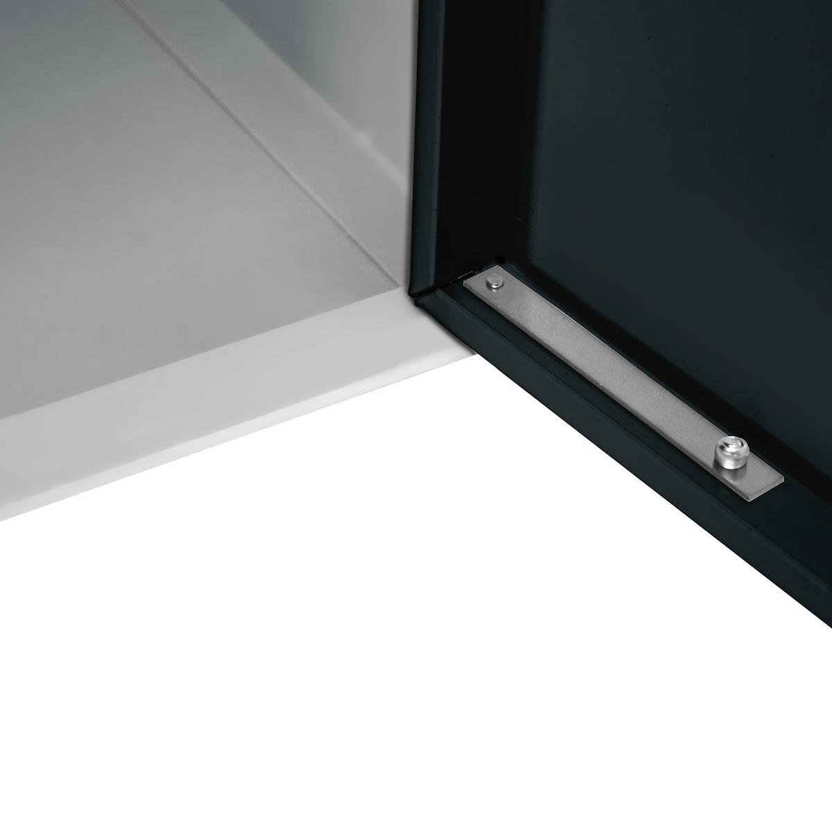 SCHLIESSFACHWÜRFEL Blocky mit Zylinderschloss + 2 Schlüssel 40x40x40cm Lichtgrau/Anthrazitgrau - Anthrazit/Grau, Metall (40/40/40cm) - PROREGAL