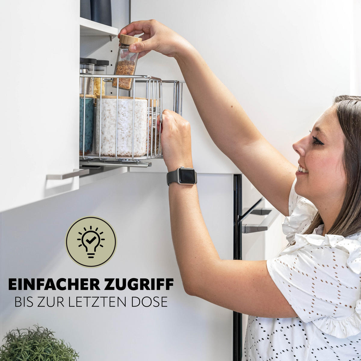 KORBAUSZUG (2er Set), 40 cm Breite, für Oberschränke, Chrom - Silberfarben, Metall (40/20/28.5cm) - bremermann