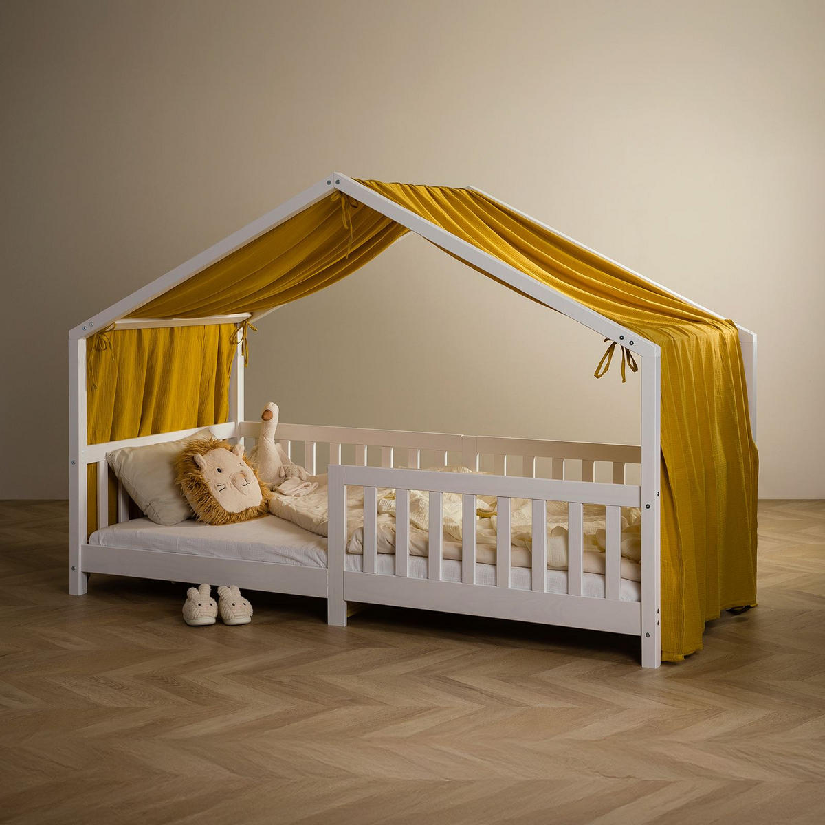 HAUSBETT-HIMMEL LIAN gelb - Gelb, Textil - IDIMEX