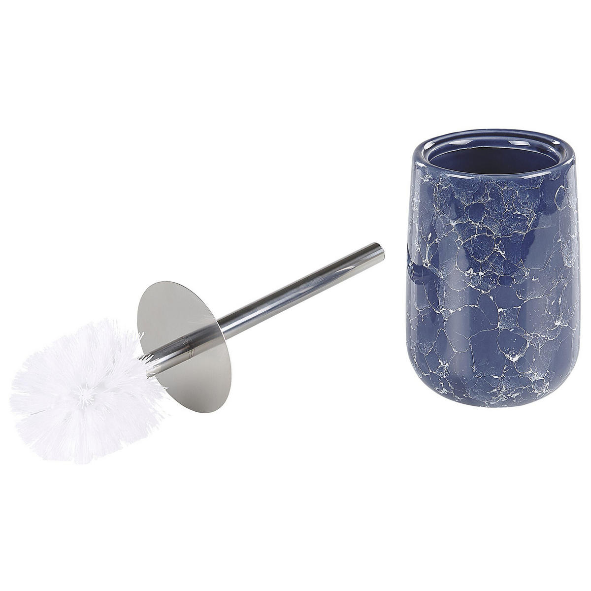 BADEZIMMER Set 6-teilig Keramik blau Antuco - Blau, Keramik (15/34/12cm) - Beliani