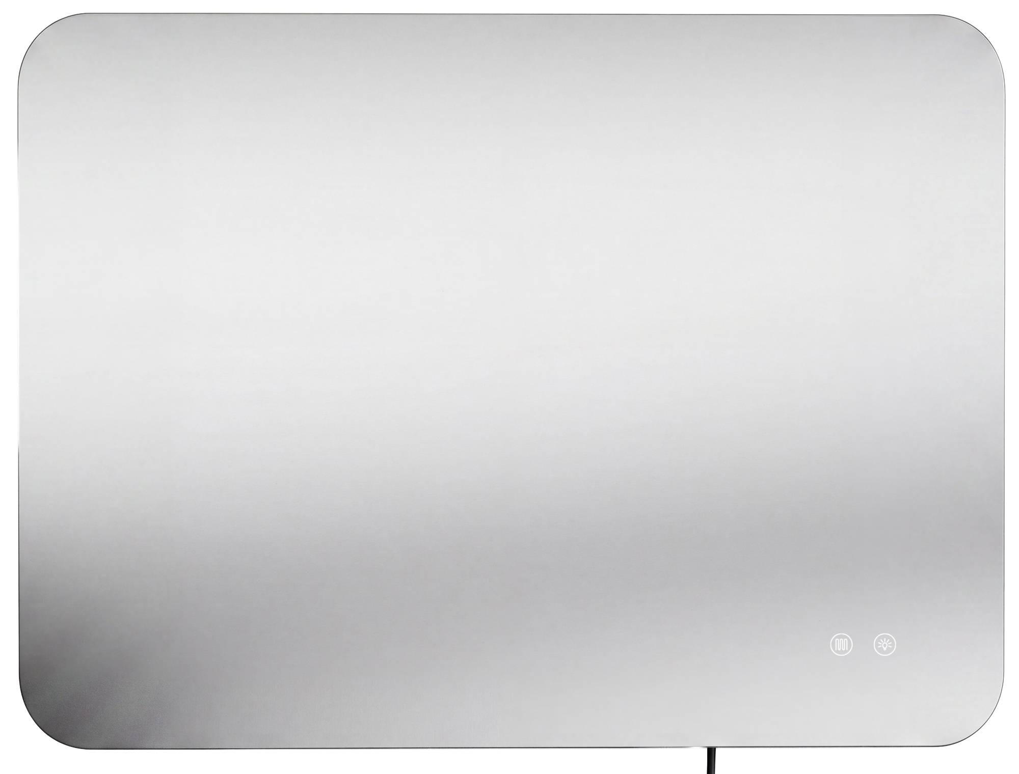 BADEZIMMERSPIEGEL eckig 80/3/60 cm Glas Klarglas - Klar, Glas (80/60/3cm) - CLP