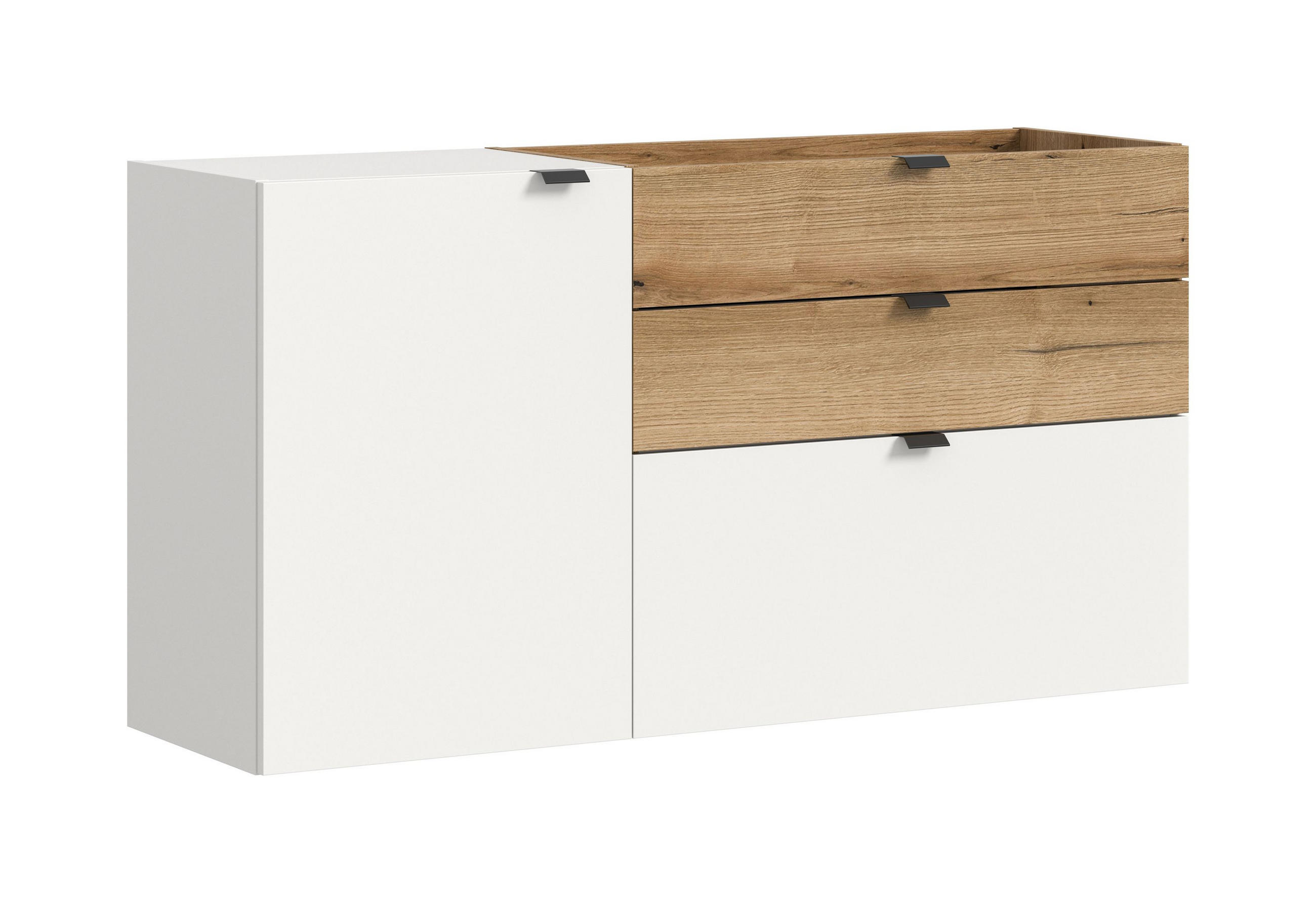 HÄNGEKOMMODE Nora (B/H/T: ca. 120/64/37 cm) in Weiß/weiß - Weiß, Holzwerkstoff (120/64/37cm)