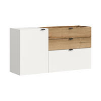 HÄNGEKOMMODE Nora (B/H/T: ca. 120/64/37 cm) in Weiß/weiß - Weiß, Holzwerkstoff (120/64/37cm)