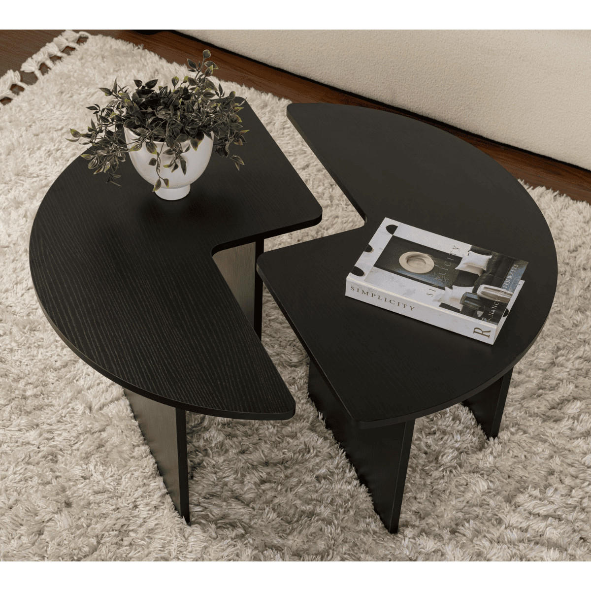 COUCHTISCH moira Bois Noir - Eichefarben, Holzwerkstoff (65/90/41cm) - Calicosy