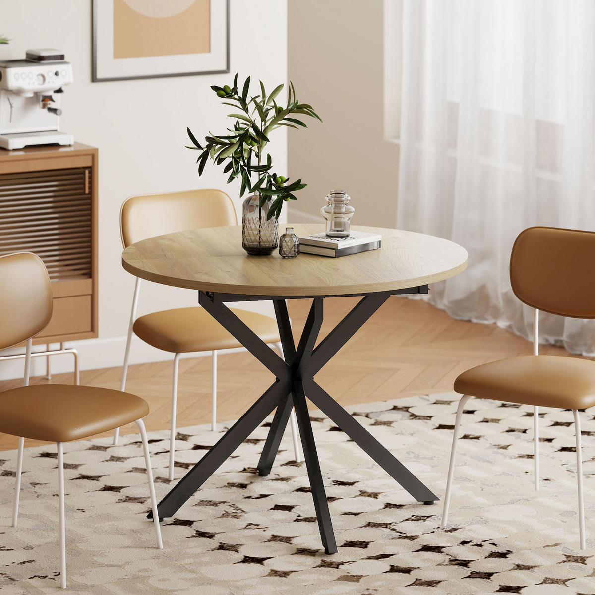 ESSTISCH DE-16532 ausziehbar, oval, 100-135 cm Naturholz - Naturfarben, Holzwerkstoff (135/100/75cm) - ComfortXL