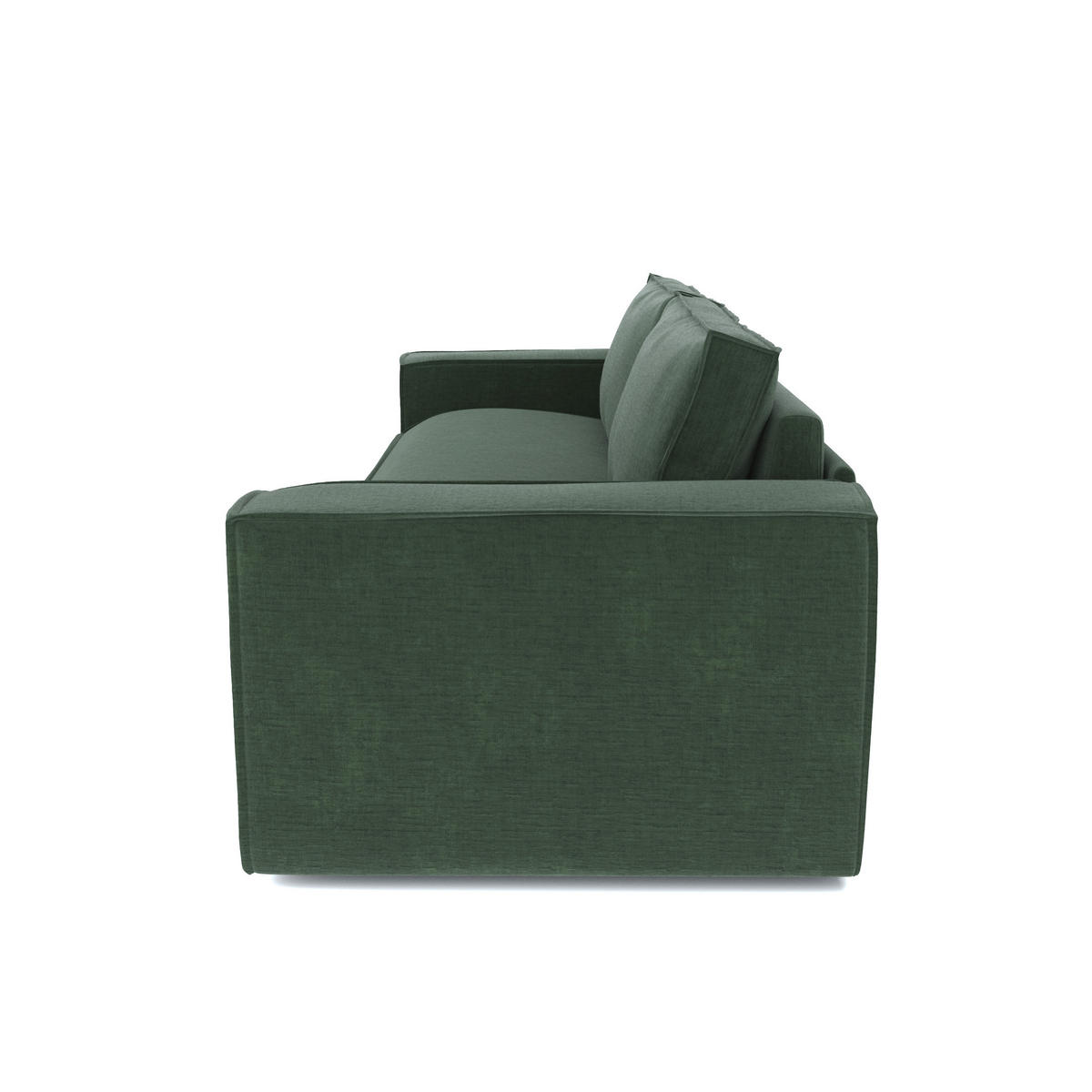 SCHLAFSOFA GERADE Samt Smaragdgrün 216cm - Smaragdgrün, Textil (216/90/100cm) - Sia Home
