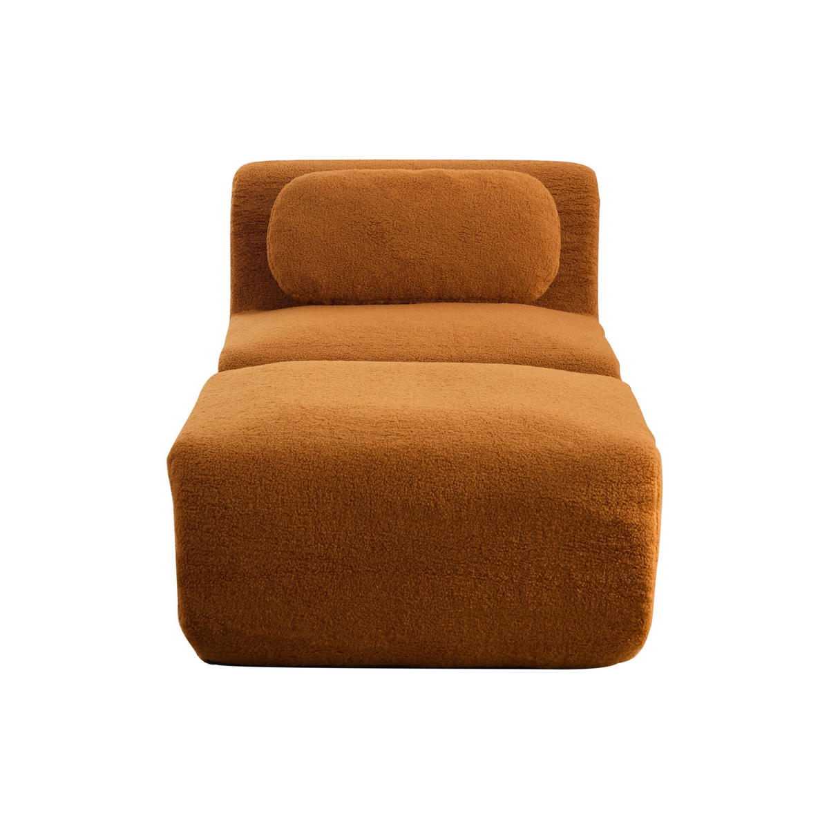 SESSEL DE-35154 mit Hocker Karamell - Cognac, Textil (177/71/79cm) - ComfortXL