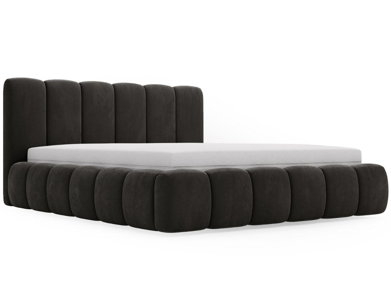 Graingold Polsterbett Schwarz 180x200 cm