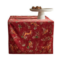 TISCHLÄUFER WILDERO 45x180 cm, Rot, Weihnachten Deko Tischdecke, Christmas - Rot, Kunststoff (180/45/1cm) - home&you