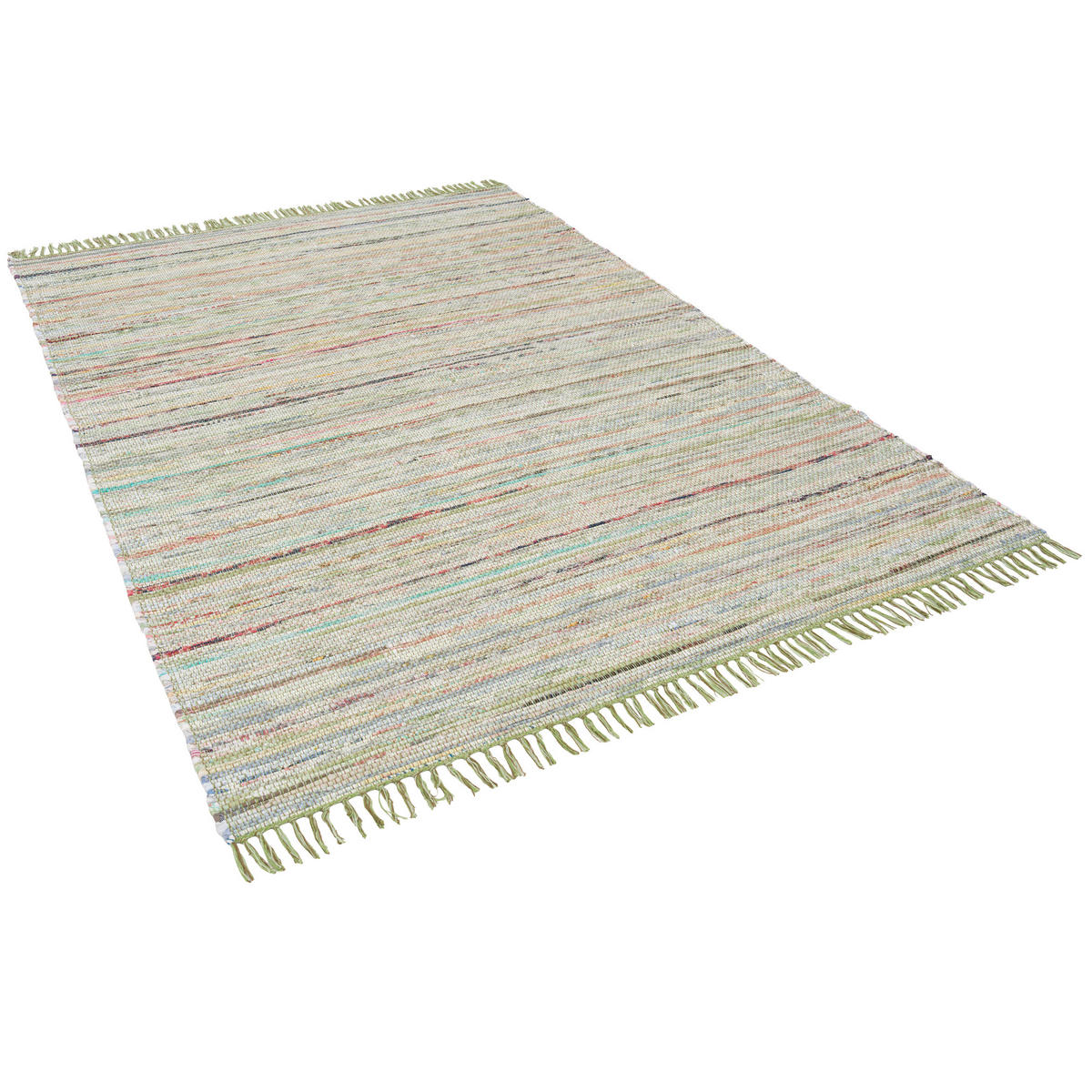 FLECKERLTEPPICH BAUMWOLLE NATUR CAYENNE - Grün, Textil (90/160cm) - Pergamon