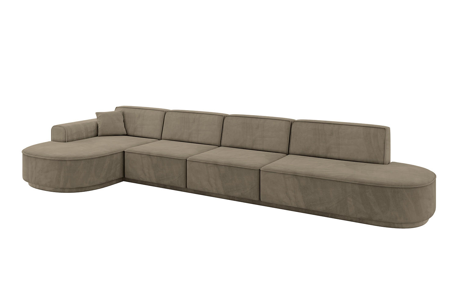 Altdecor Ecksofa Dunkelbraun 413x171 cm