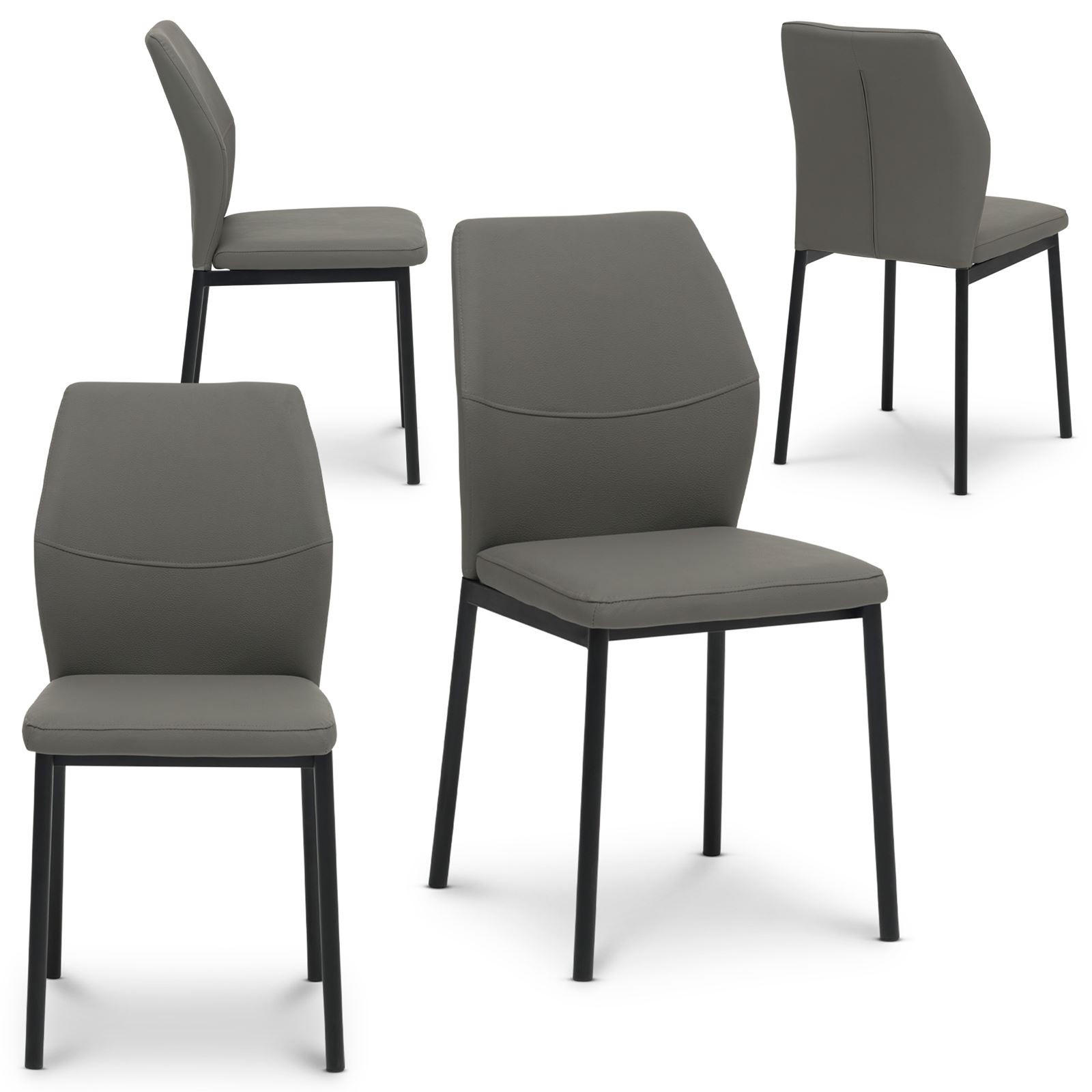 ESSZIMMERSTÜHLE GINOVA 4ER-SET - Grau, Textil (41/87/54cm) - IDIMEX