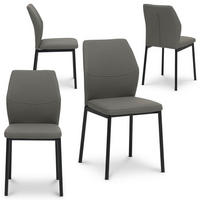 ESSZIMMERSTÜHLE GINOVA 4ER-SET - Grau, Textil (41/87/54cm) - IDIMEX