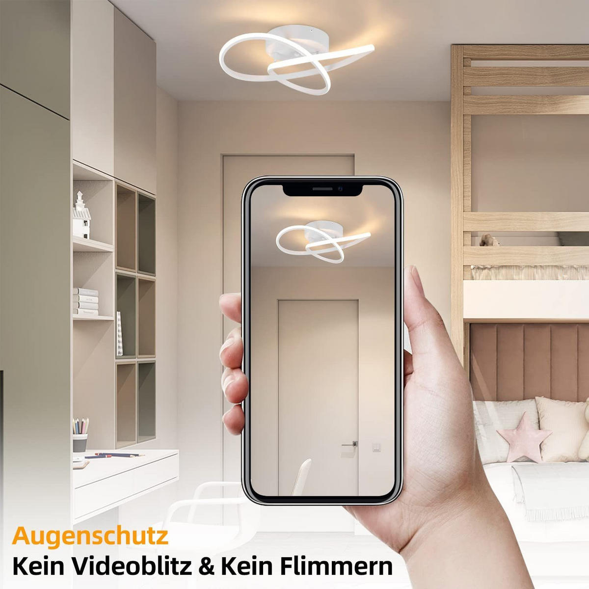LED-DECKENLEUCHTE Möbius 40/40/14 cm - Weiß, Kunststoff (40/40/14cm) - Nettlife