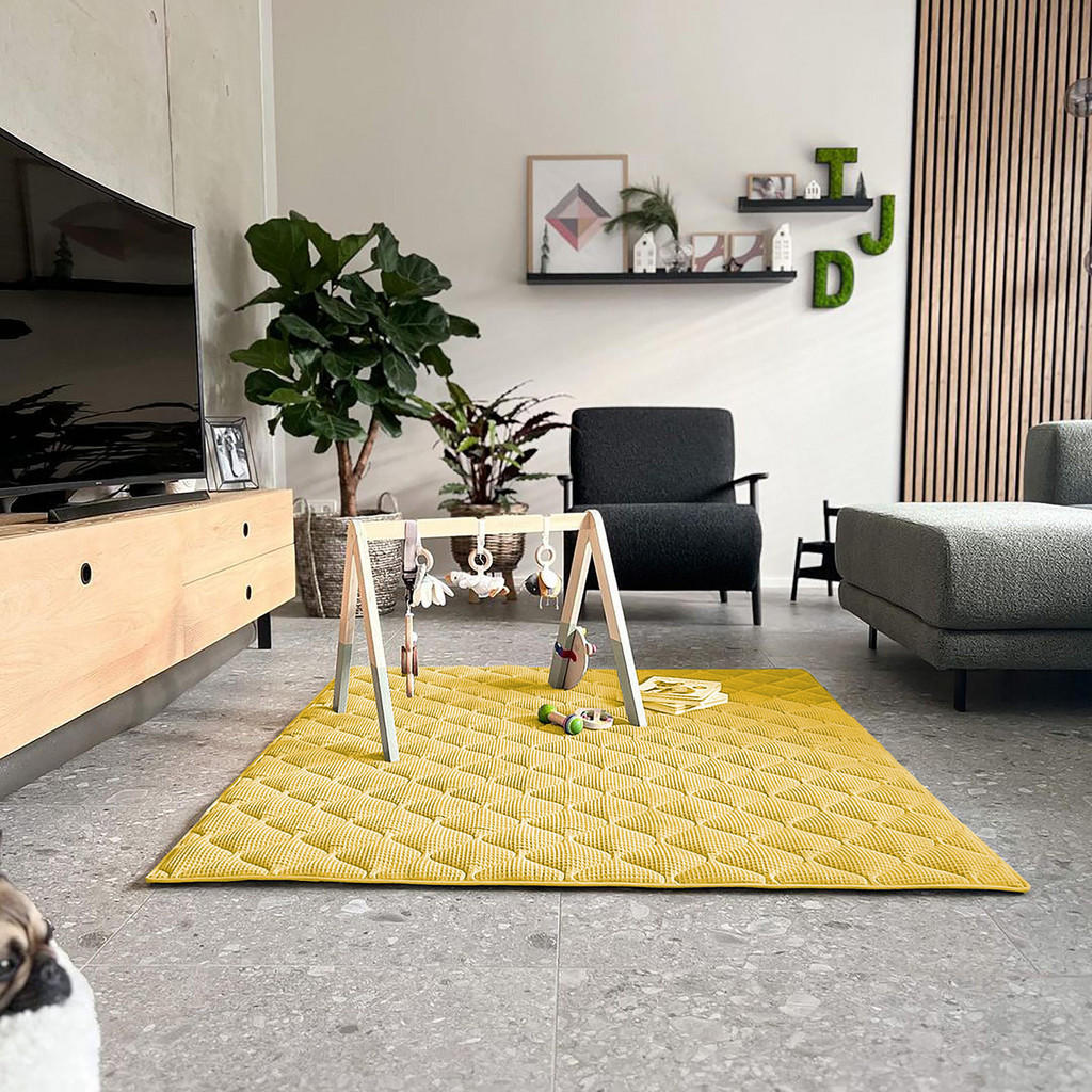 Thumbnail - Sanosoft Krabbeldecke, Gelb, Textil, Füllung: Vlies, Quadratisch, 120x120 cm, Oeko-Tex® Standard 100, Hergestellt in Deu...