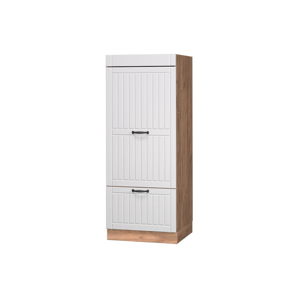 H&Ouml;GSK&Aring;P Fame-Line, Vitt hus p&aring; landet/Goldkraft ek, 60 cm Vit, Ekf&auml;rgad 153.6/60/58.1 cm