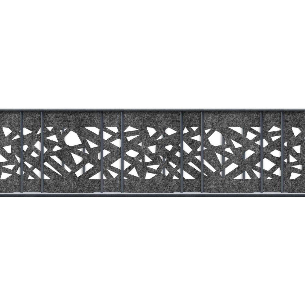 SICHTSCHUTZSTREIFEN Design Vlies Graphic für Doppelstabmatten Anthrazit 2,6m - Anthrazit, Kunststoff (260/19cm) - ZAUN|ZU