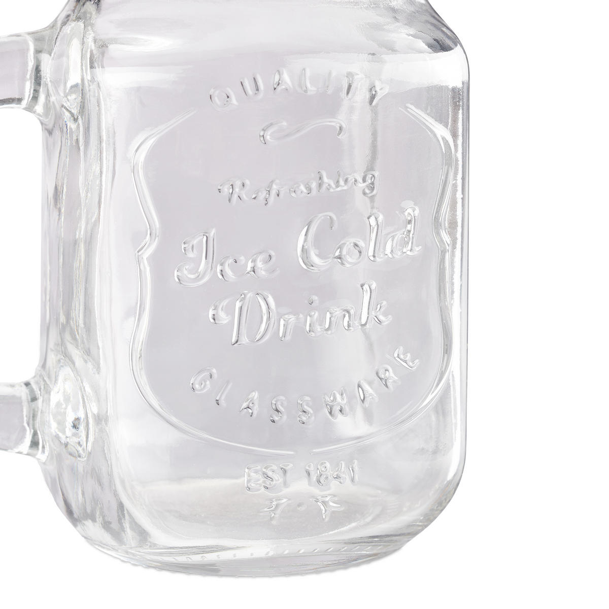 4xTRINKGLAS - Multicolor, Glas/Kunststoff (0.5L) - Relaxdays