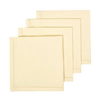 STOFFSERVIETTEN 4er-Set creme 45/45 cm, 100% Baumwolle - Creme, Textil (45/45cm) - Homescapes