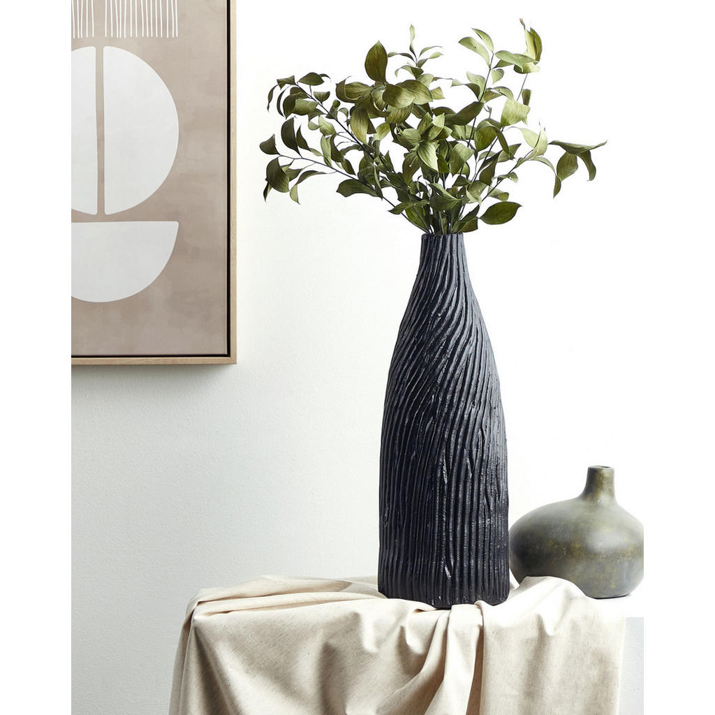 Thumbnail - Beliani Dekovase, Schwarz, Stein, Mode, 50 cm, Dekoration, Vasen, Keramikvasen