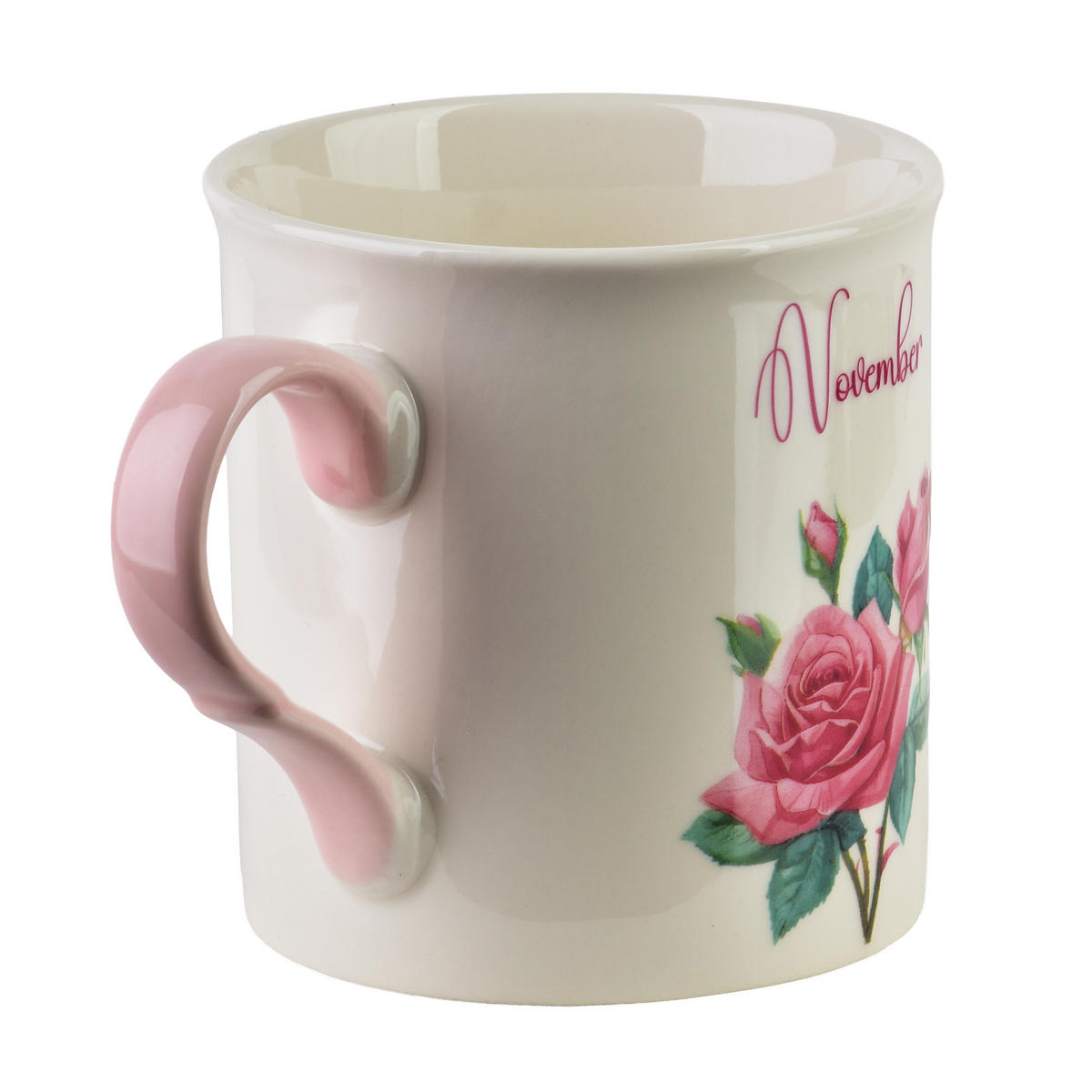 BECHER Mes rosa 8.5/10/9 cm Porzellan - Dunkelrosa, Keramik (0.32L) - Mondex