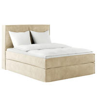 BOXSPRINGBETT mit Kopfteil - Premium - Beige, Textil (140/200cm) - home24