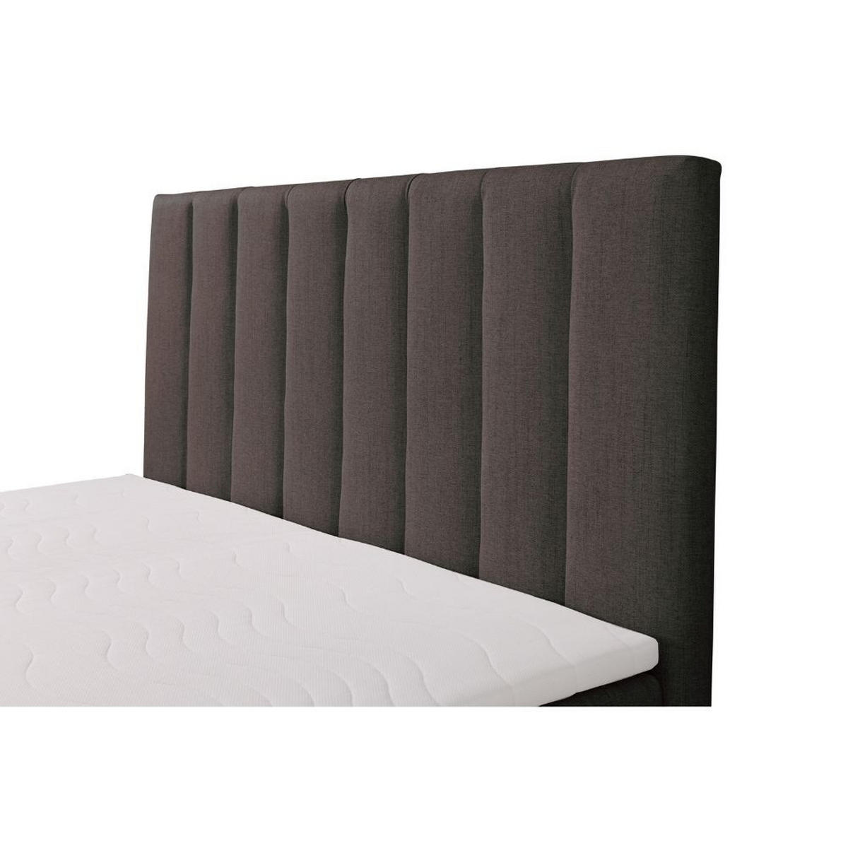 BOXBETT Siena mit Bonnelmatratze und Topper, 140x200, Braun - Schwarz/Braun, Holzwerkstoff/Kunststoff (140/200cm) - AN-Moebel 4u