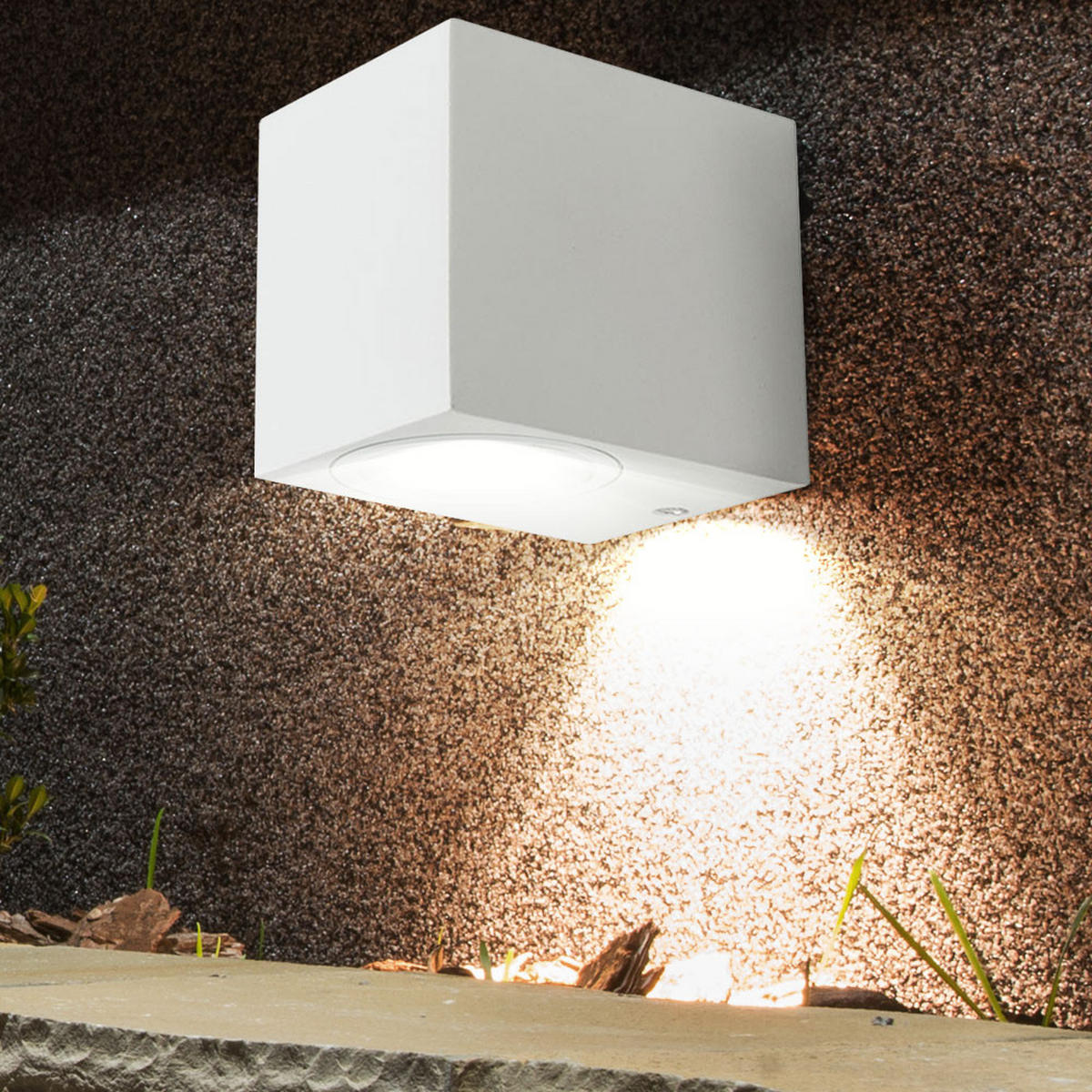 LED WANDLEUCHTE Aluminium Weiß - Weiß, Metall (9.2/6.8/8cm)