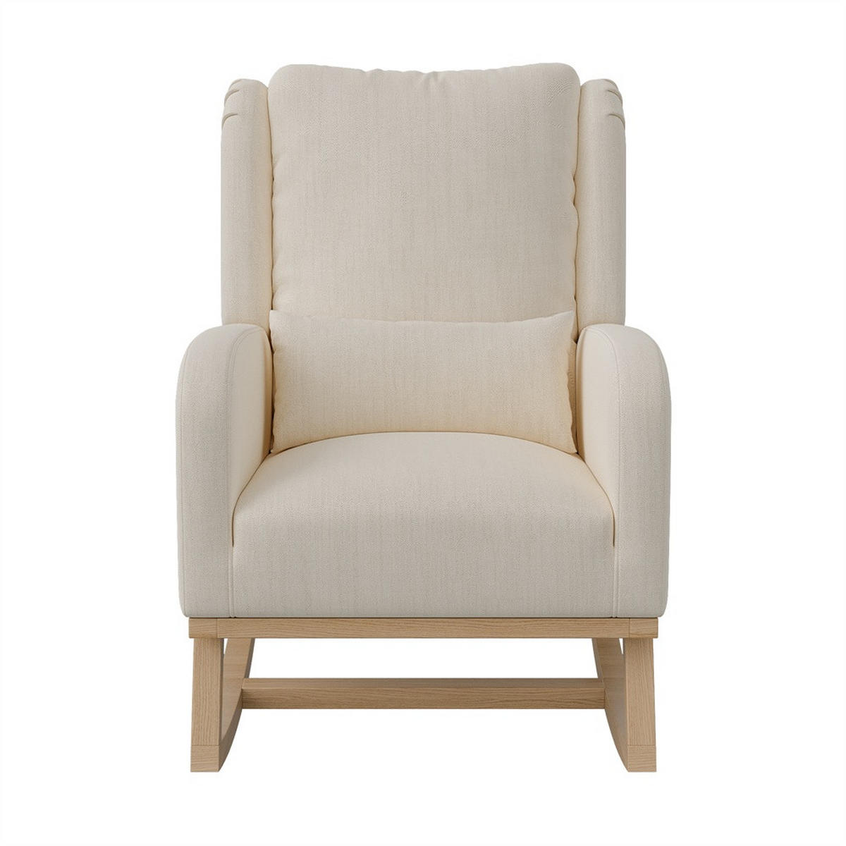 SCHAUKELSTUHL aus Baumwolle-Leinen-Gemisch mit beidseitigen Taschen - Beige - Beige, Textil (68/96/93cm) - DELFA