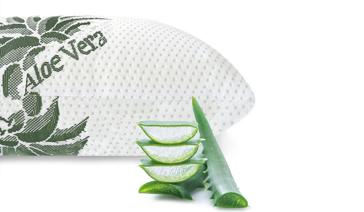 MEMORY FOAM KOPFKISSEN Aloe Vera 40x80 cm – ergonomisches Visco Kissen mit atmungsaktivem Bezug, anpassungsfähig & waschbar - Weiß, Textil (40/80cm) - Mister Sandman