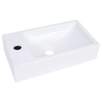 WASCHBECKEN Lang 40/22/9 cm - Weiß, Glas (40/9/22cm) - Nettlife