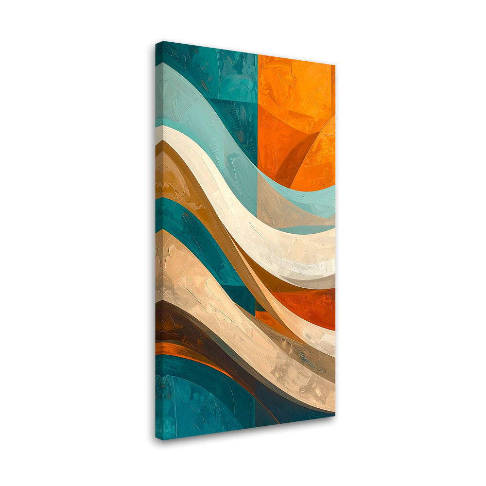 LEINWANDBILD 3D und geometrisch 50x100cm - Multicolor, Textil (50/100cm) - Feeby