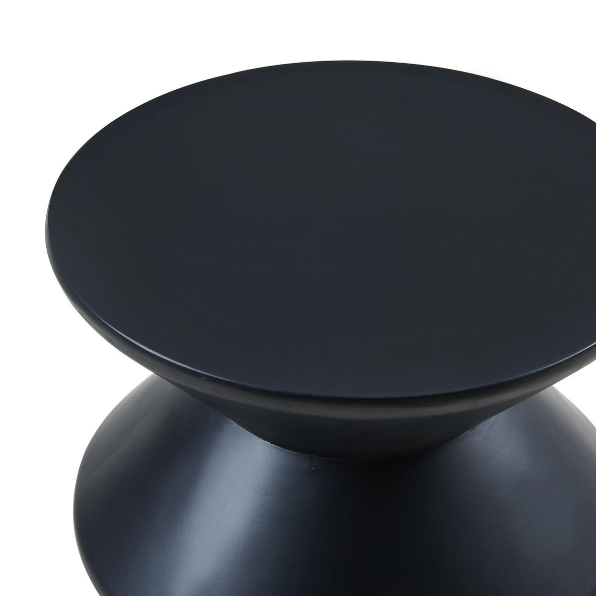 ODKLÁDACÍ STOLEK Kyppeslo - černá, kámen (36.5/36.5/47cm) - [en.casa]