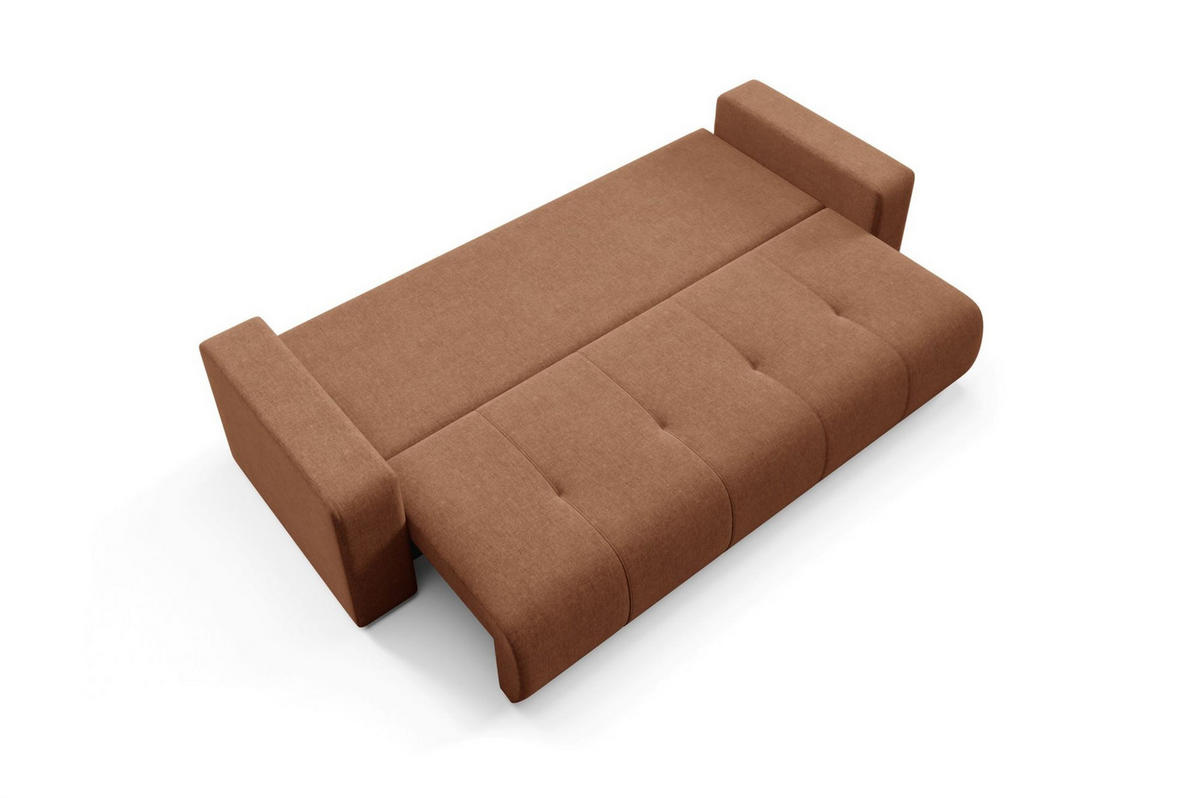 SCHLAFSOFA Augusto - Kupferfarben, Holzwerkstoff/Textil (244/82/102cm) - Fun Möbel