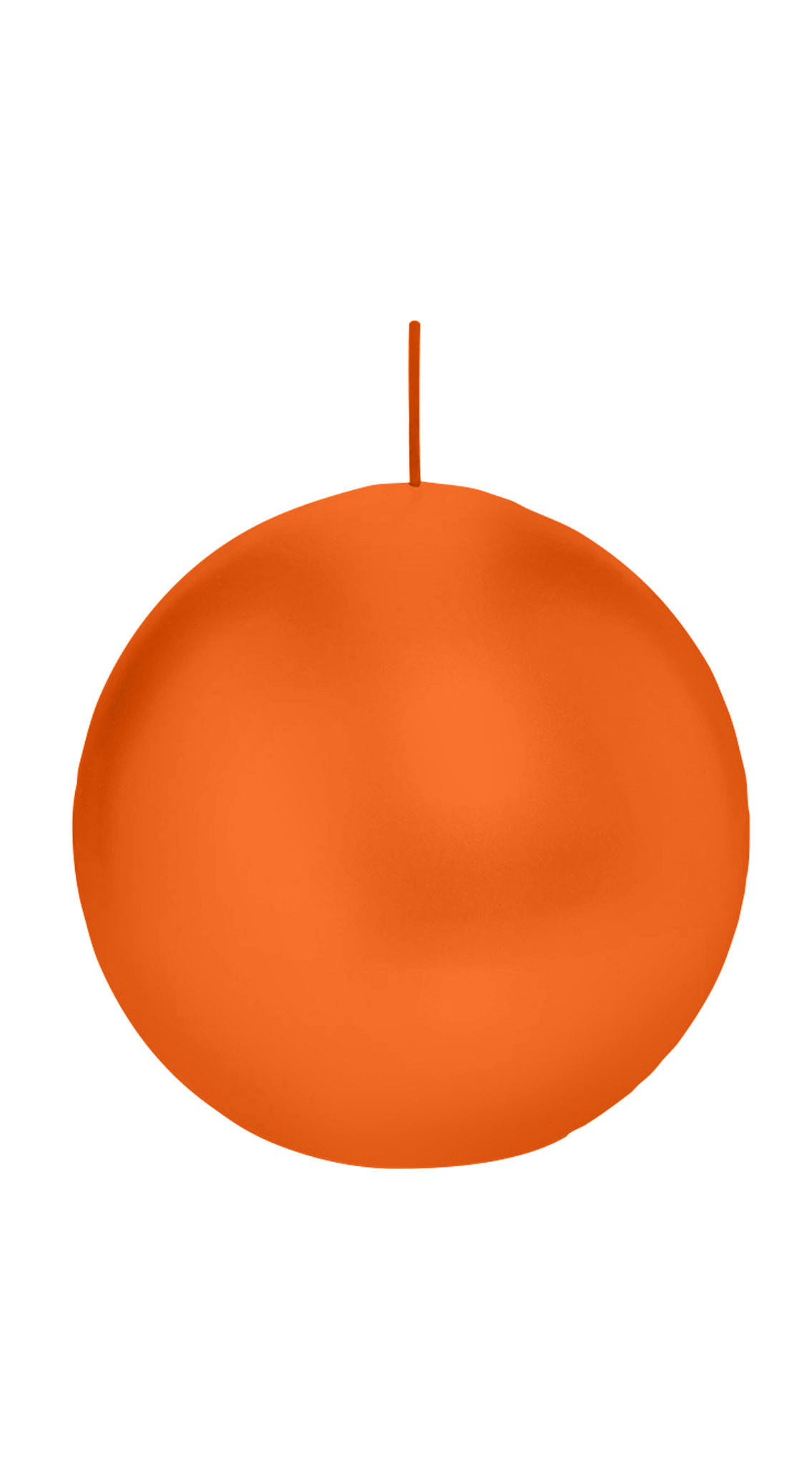 KUGELKERZEN Aprikose Orange Ø 100 mm, 6 Stück - Orange, Paraffin (10/10/10cm) - Wiedemann Kerzen