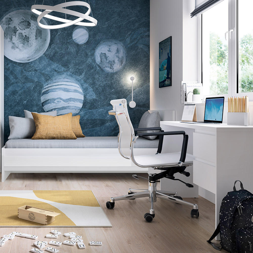 Lomado Jugendzimmer-Set Weiß 207x85x206 cm