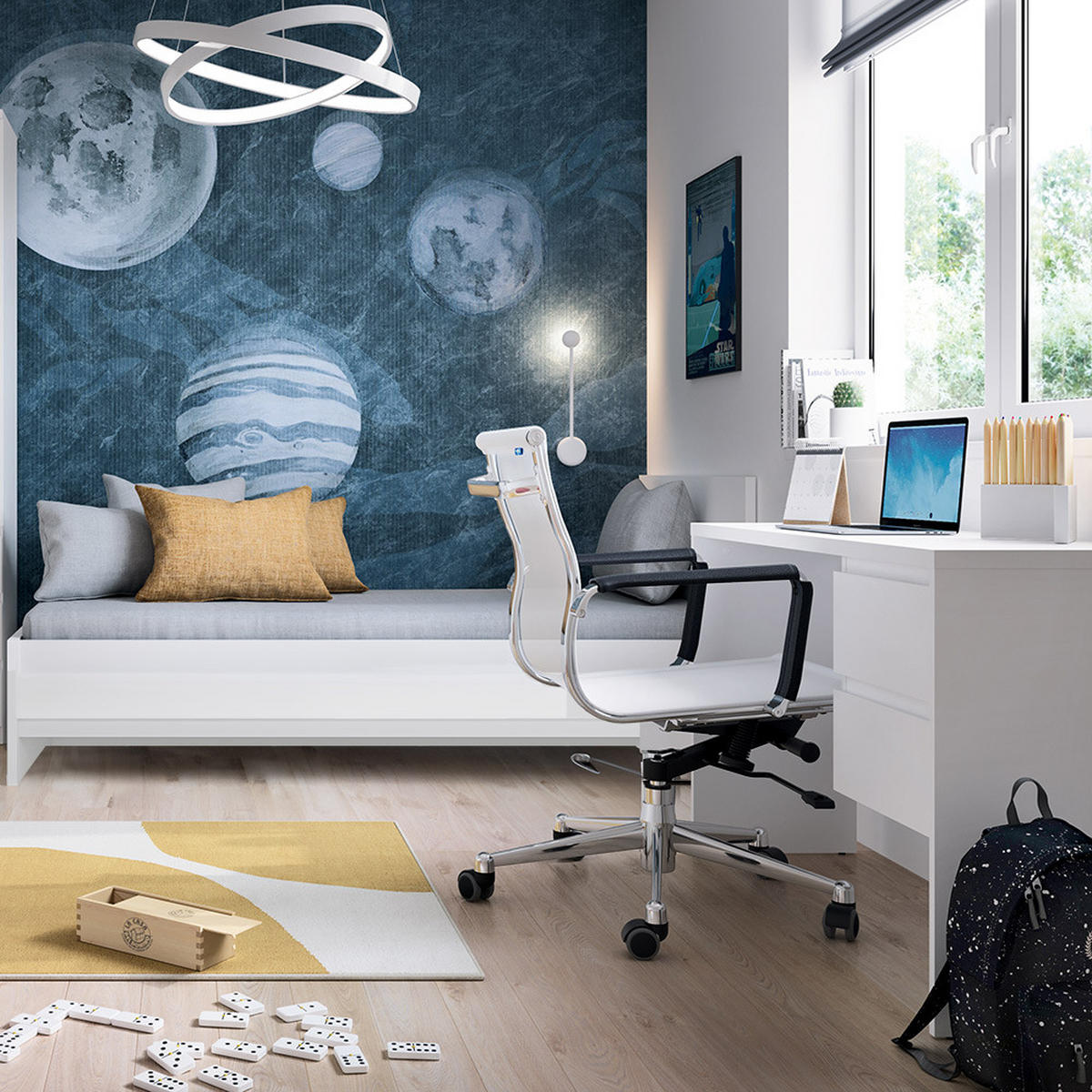 JUGENDZIMMER-SET 2-TLG. Fortaleza-15 - Weiß, Holzwerkstoff (207/85/206cm) - Lomado