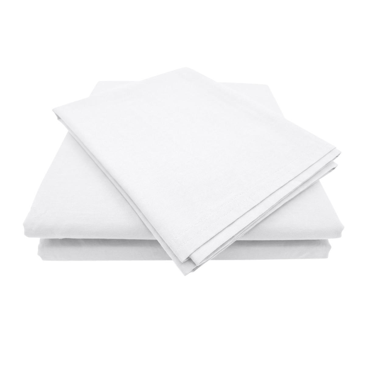 BETTWÄSCHE Stone Washed weiß 155/220 cm 100% Baumwolle Used-Effekt mit Stehsaum - Weiß, Textil (155/220cm) - wometo