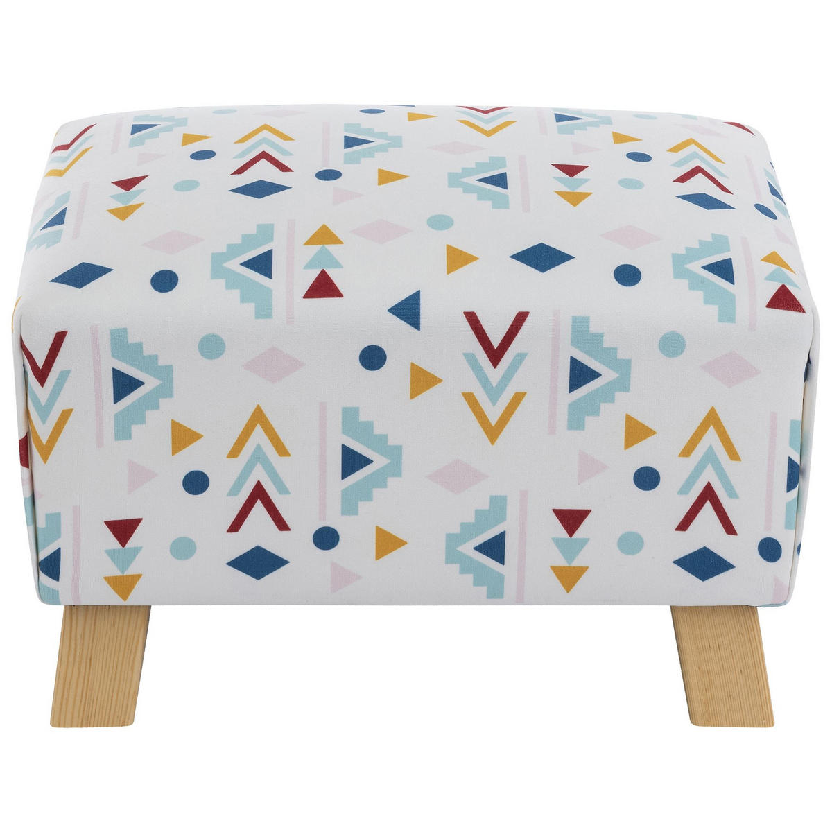 POLSTERHOCKER Kaylah Flachgewebe weiß - Weiß, Kunststoff (28/28/40cm) - 58aufmkessel