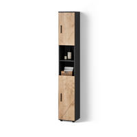 BADSCHRANK Ronco Goldkraft Eiche/Anthrazit 30 x 192 cm - Eiche Wotan, Holzwerkstoff (30/192/30cm) - Livinity®