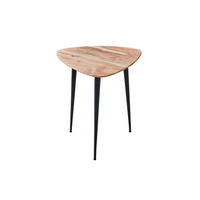 COUCHTISCH ELSA - Beige/Schwarz, Holz/Metall (50/50/51cm) - SAM
