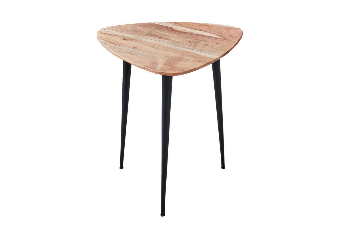 COUCHTISCH ELSA - Beige/Schwarz, Holz/Metall (50/50/51cm) - SAM