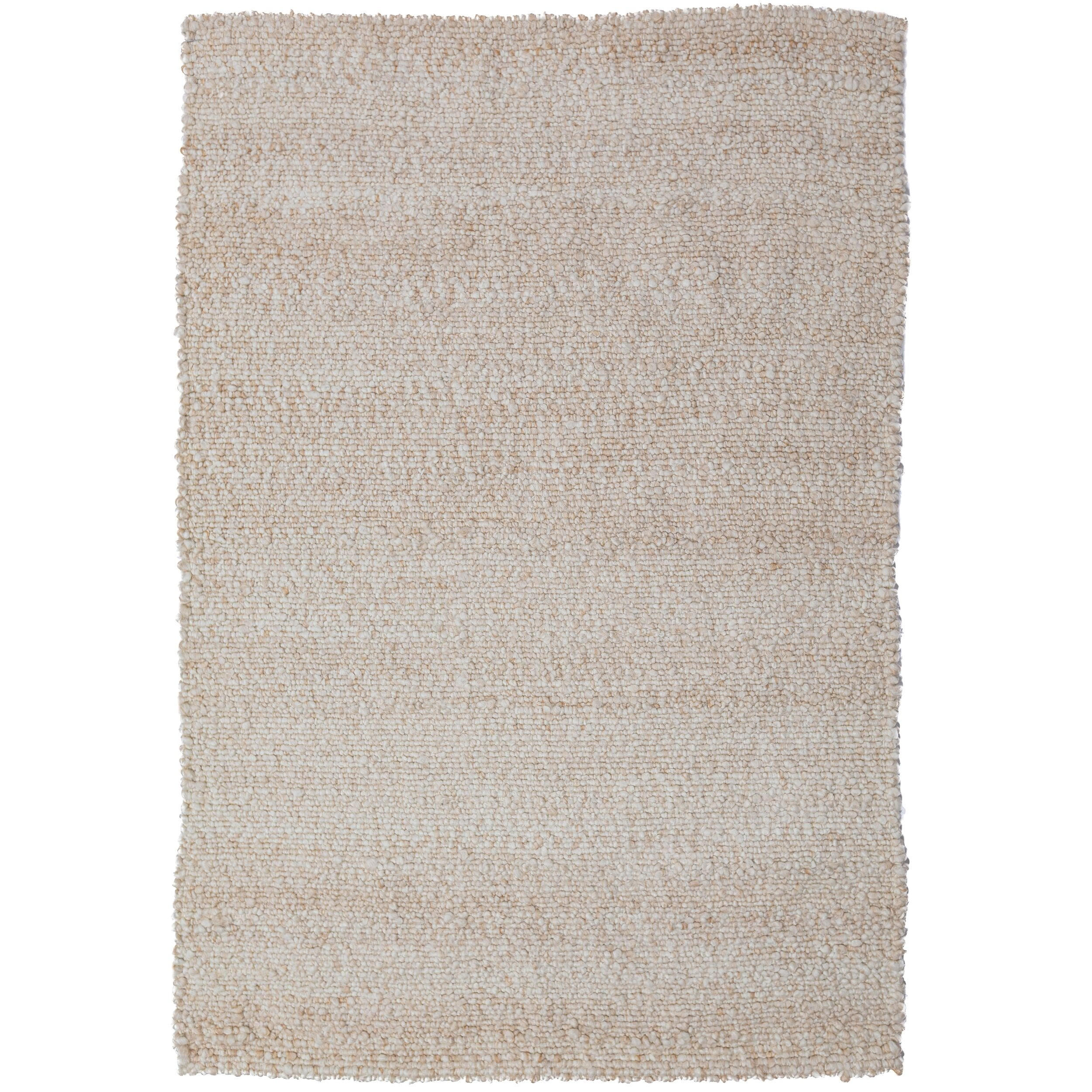 KURZFLORTEPPICH handgewebt GLAVEN, Bouclé-Struktur, Creme, 200 x 290 cm - Beige, Textil (200/290cm) - KADIMA DESIGN