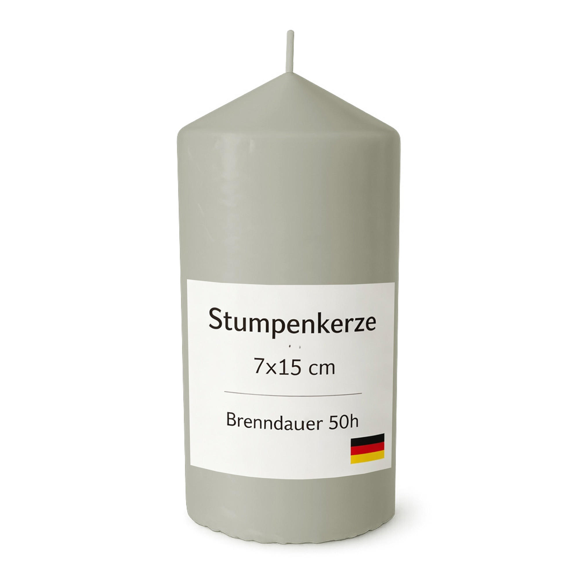HS Candle Stumpenkerze Taupe 15 cm