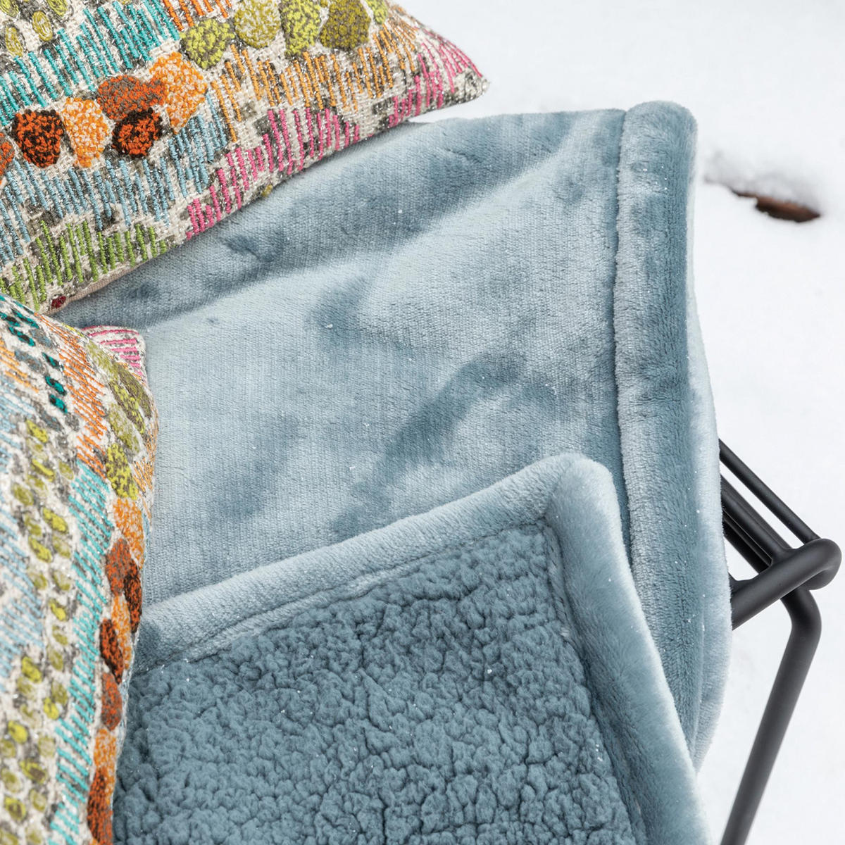 BETTÜBERWURF Michka alizée 240 x 220 cm - Blau, Textil (220/240cm) - Vivaraise