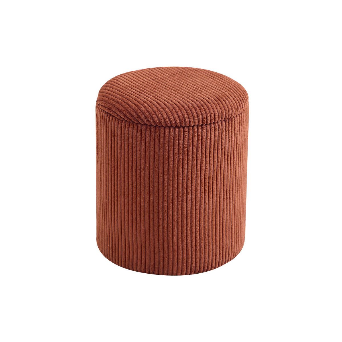 POUF Kord Terracotta 3er Set - Rot, Textil (37/42/37cm) - Nordlys