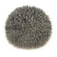 SITZKISSEN Schaffell rund 40 cm Weiß Braun Grau - Grau, Fell (40/40cm) - Provellus