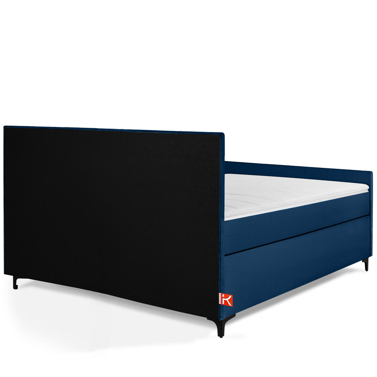 POLSTERBETT ARDEA, Marineblau - Schwarz/Dunkelblau, Holz/Holzwerkstoff (160/200cm) - KONSIMO®