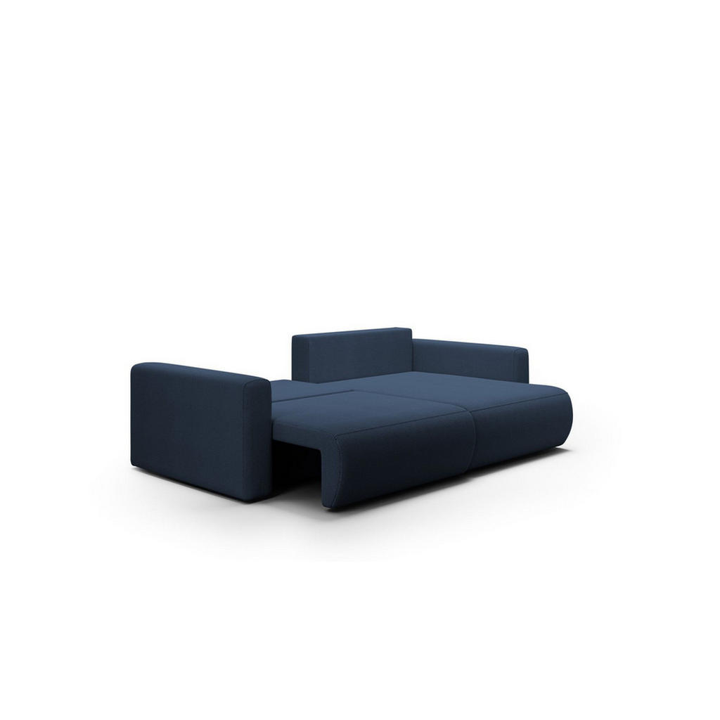 Thumbnail - Fun Möbel Ecksofa, Dunkelblau, Textil, Ottomane rechts, 240x149 cm, Wohnzimmer, Sofas & Couches, Wohnlandschaften, Eckso...