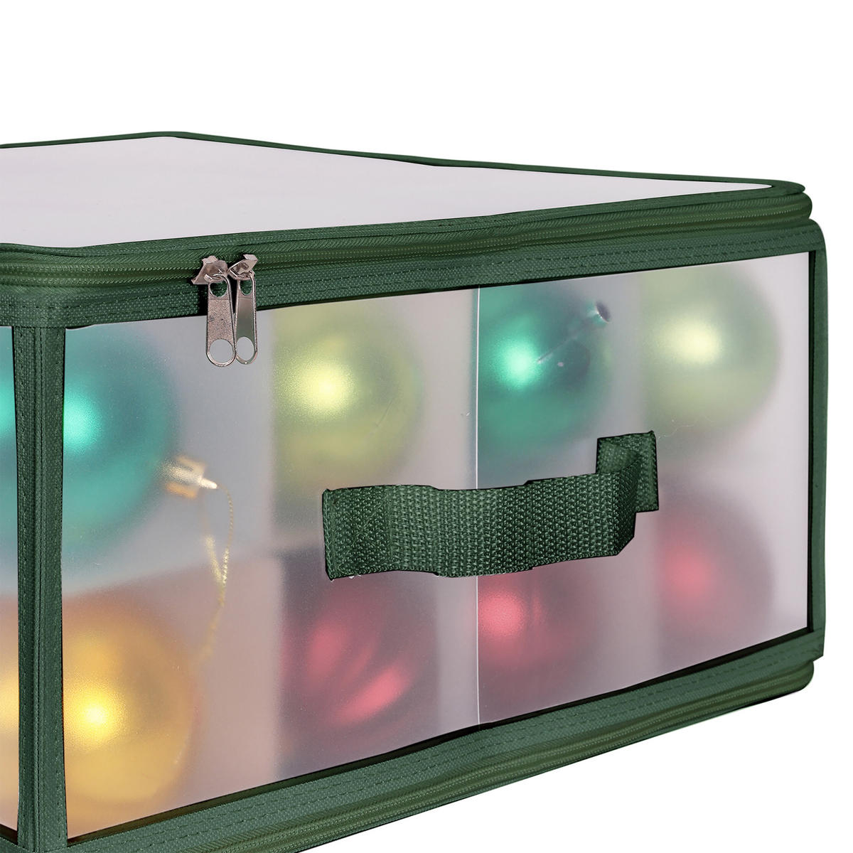 WEIHNACHTSKUGEL-AUFBEWAHRUNGSBOX - Transparent, Wellpappe/Kunststoff (36/18/36cm) - Relaxdays